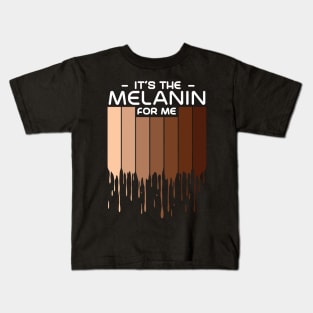 Melanin Poppin African American Queen Kids T-Shirt